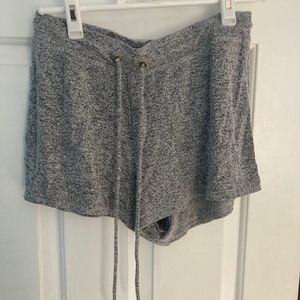 cute knit shorts heathered gray